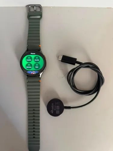 Samsung Galaxy Watch7 Smartwatch 44mm Lte Galaxy Ai Pulseira Verde Bisel Verde Desenho da 