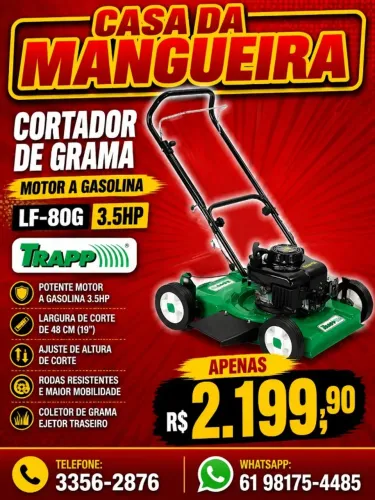 CORTADOR DE GRAMA COM MOTOR A GASOLINA LF-80G 3,5HP