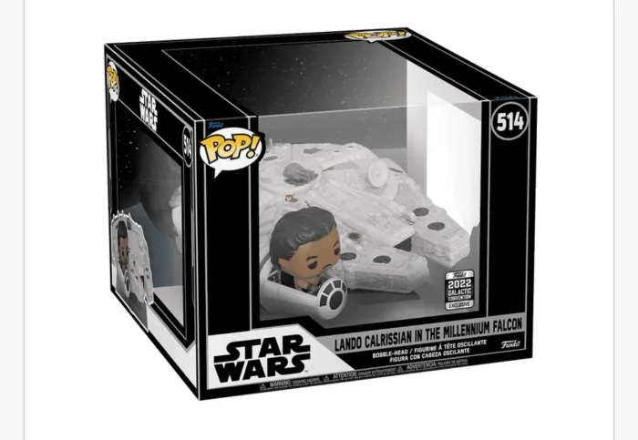 Funko pop deluxe Lando Carlrissian in millenium falcon