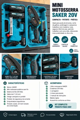 MINI MOTOSSERRA SAKER 20V