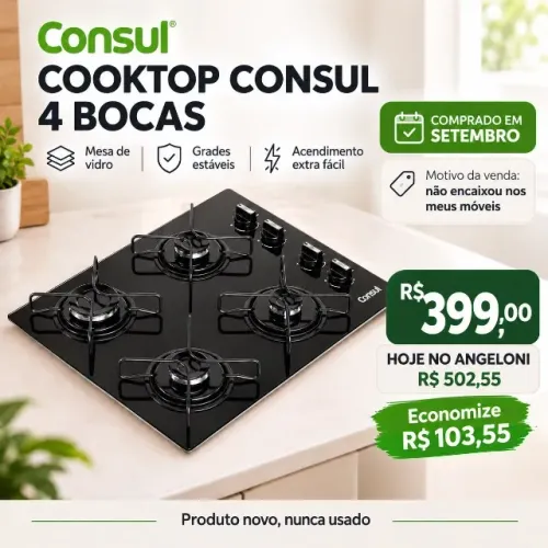 Cooktop Consul 4 Bocas - LACRADO