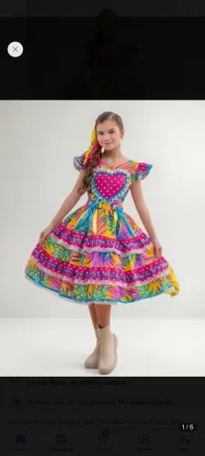 Vestido junino 9 anos