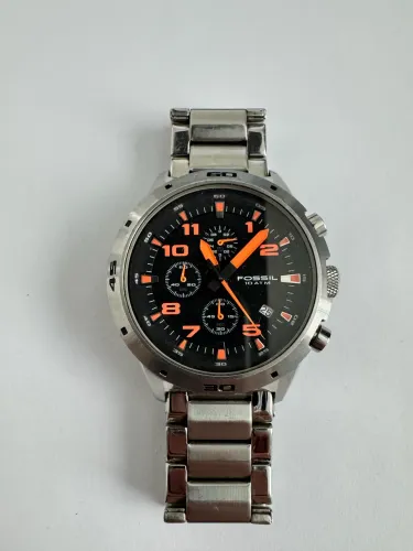 Relógio Fossil Masculino Cronógrafo Aço Inox - Original e Funcionando