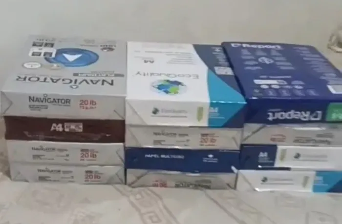 Pacotes folhas de sulfite