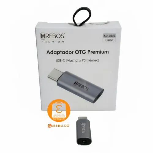 Adaptador USB-C (macho) para Fone, Microfone P3 3.5mm (Fêmea) Headset, Headphone etc 