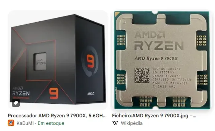 Processador Ryzen 9 7900x na caixa
