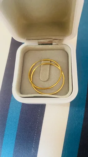 Brinco de argola ouro 18k