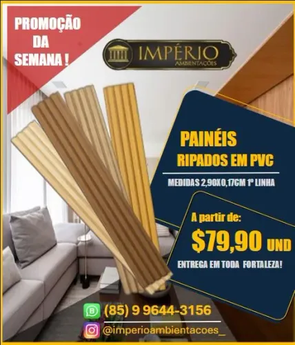 Painel ripado pvc 1ª linha em promoção!