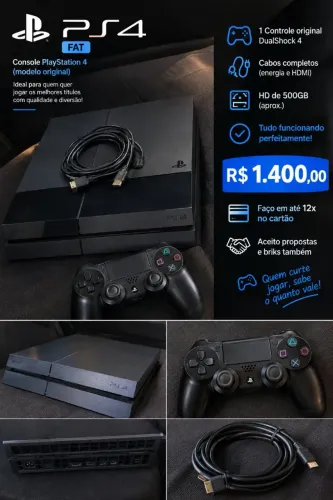 Ps4 Fat +1 Controle
