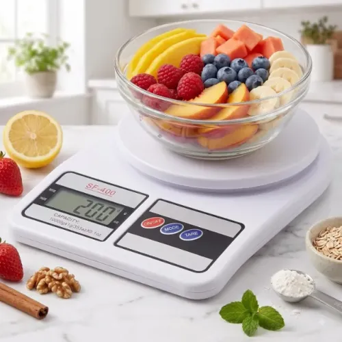 Balança de Cozinha Digital 10kg Precisão 1g com Tare Display Fitness