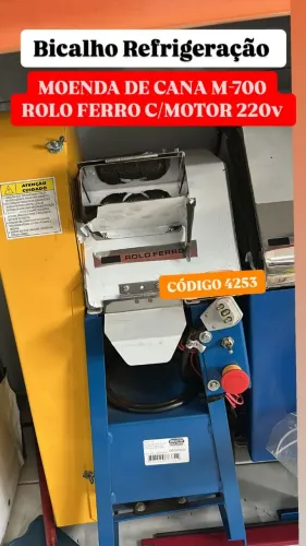 MOENDA DE CANA M-700 ROLO FERRO COM MOTOR 220V