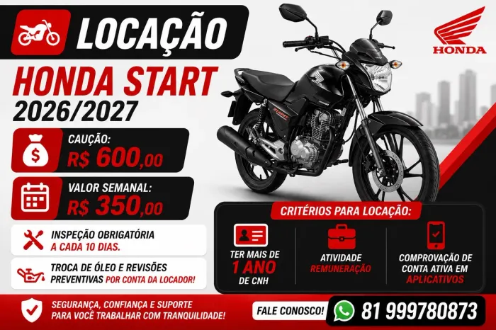Locação de moto 