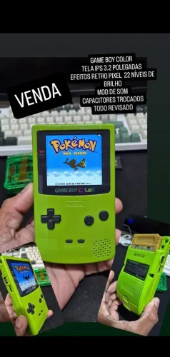 Game Boy Color Custom - Tela IPS 3.2" & Mod de Som (Totalmente Revisado)
