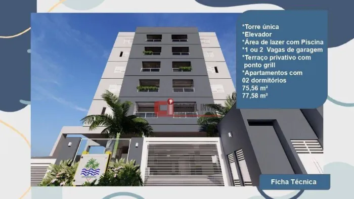 Lindo apto em construção - Ótima localização. Elevador, varanda gourmet e piscina.