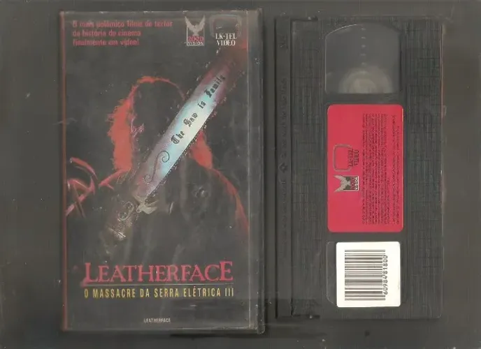VHS LEATHERFACE O MASSACRE DA SERRA ELÉTRICA 3 - ORIGINAL - JEFF BURR - RARO