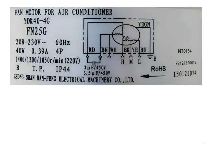 Motor Ventilador Evaporadora Gree 24 Btus Inverter