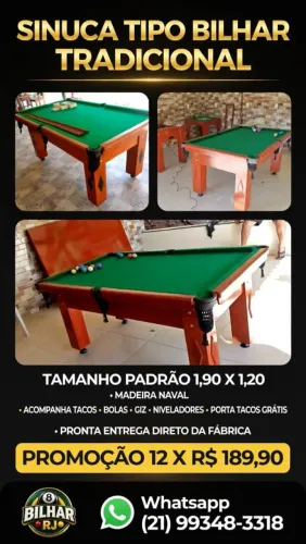 Sinuca Bilhar Em Promoção 