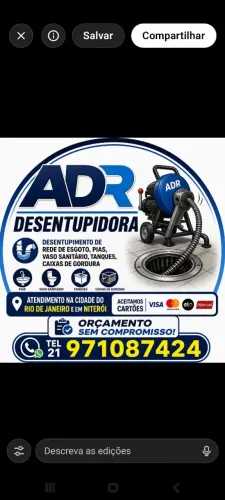 Desentupidora de esgotos