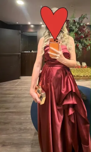 Vestido luxo Marsala ( madrinha) +bolsa + sapato