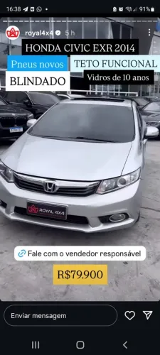 Honda Civic Sedan EXR 2.0 Flexone 16V Aut. 4P 2014