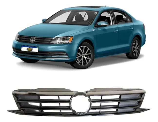 Grade Radiador Jetta 2015 2016 2017 2018 Black Piano Preto Brilhante
