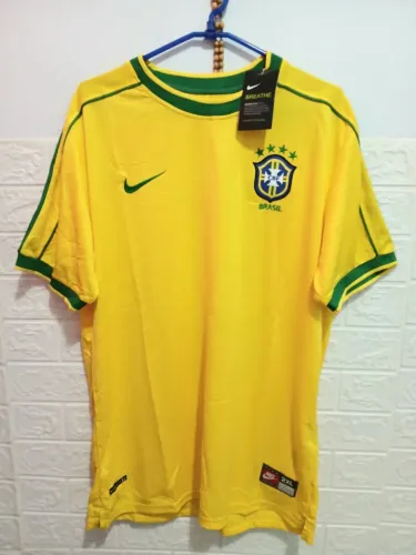 Camisa brasil copa 1998 amarela nova