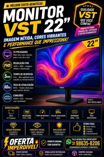 Monitor Completo VST 22?,incluso suporte de mesa !