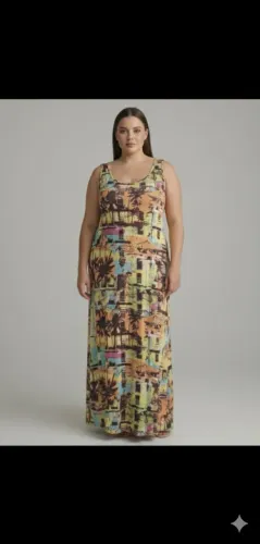 Vestido longo plus size novo GG