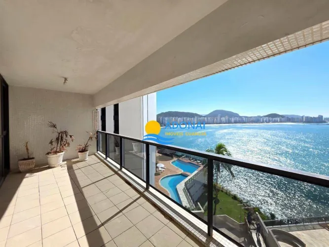 Apartamento frente mar com vista Jardim Asturias Guarujá