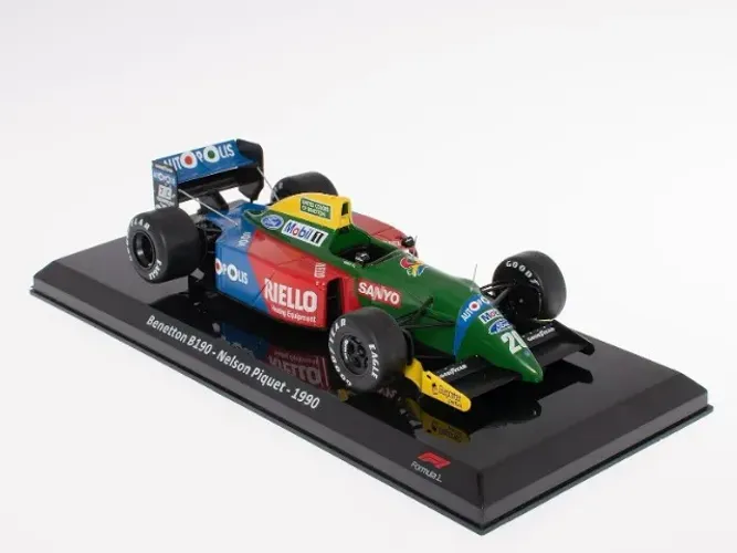 Miniatura F1 1/24 Benetton B190 1990 - Nelson Piquet - Nova / Lacrada