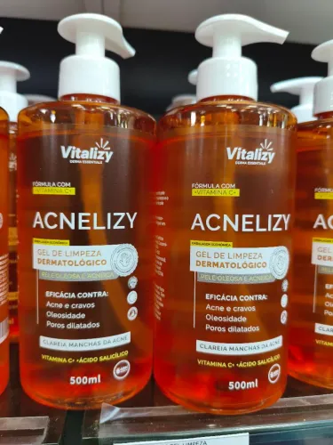Gel de Limpeza Dermatológico Acnelizy 500ml Vitalizy