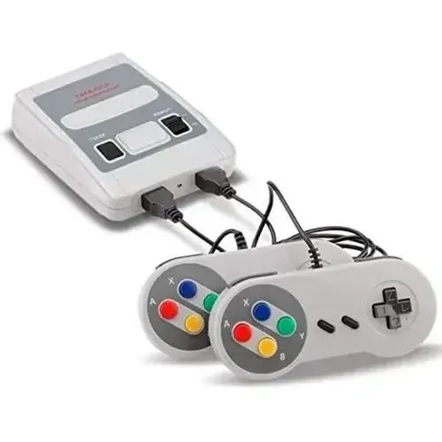 Video Game Classic Super Nintendo Mini SNES Com 2 Controles 8 Bits 620 Jogos Original