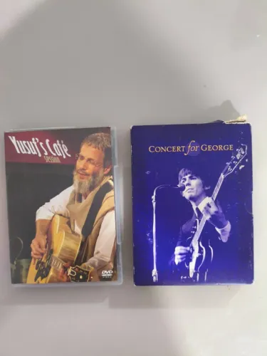  Lote 2 DVDs Originais Shows Concert for George Cat Stevens Beatles Raro