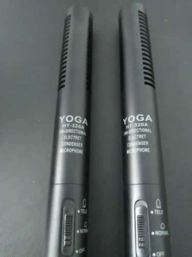 Par De Microfones Shotgun Direcional Yoga Ht-320a Com Caixa