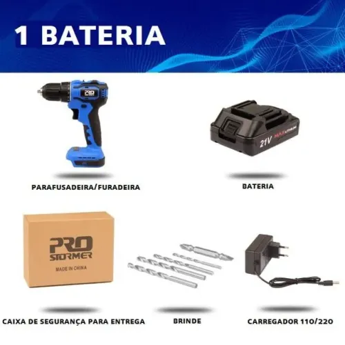 Parafusadeira Prostormer 21v - Novo - Pronta Entrega!!