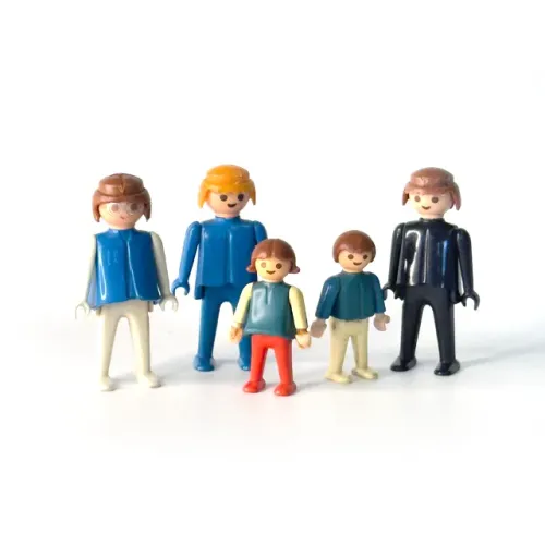 Lote com 5 bonecos Playmobil (anos 80)