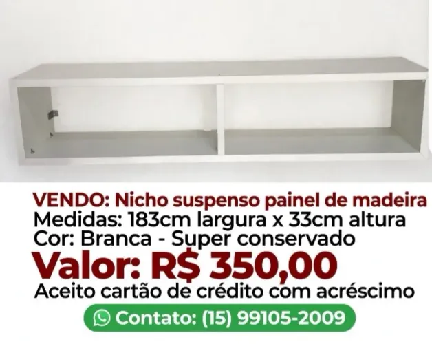 Painel nicho suspenso branco