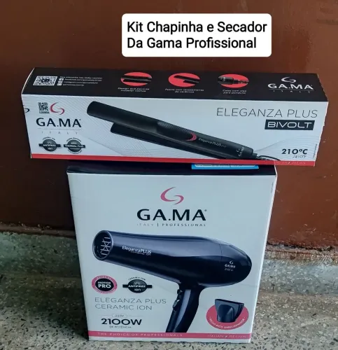Kit Chapinha e Secador Gama Profissional Novos Lacrados sem Uso