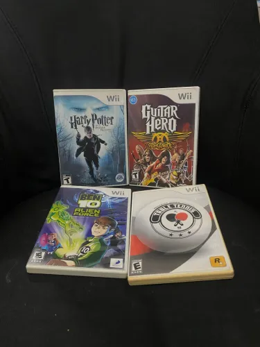 Jogos Originais Nintendo Wii - Harry Potter, Guitar Hero, Ben 10 e Table Tennis