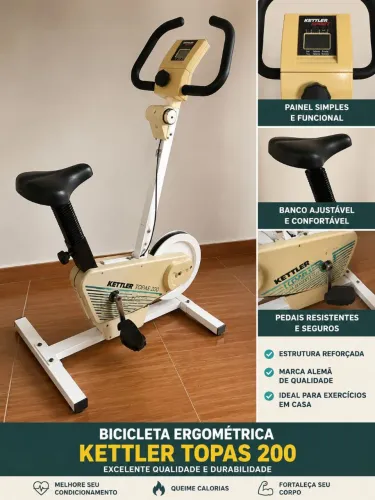 Bicicleta Ergométrica Kettler Topas 200 Alemã - Muito Resistente