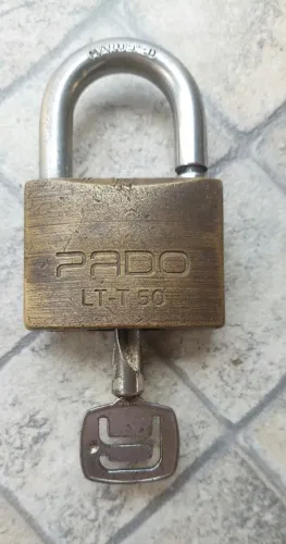 Cadeado pado 50 mm 02 tetra chave latão cadeado resistente maciço não enferruja alta