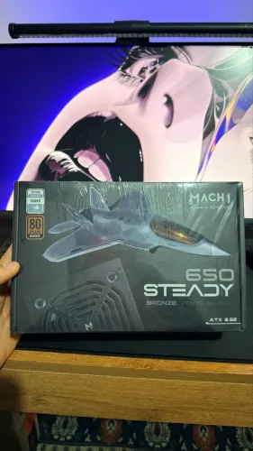 Fonte Gamer GALAX Mach Steady 650W 80 Plus Bronze (Nova/Lacrada)