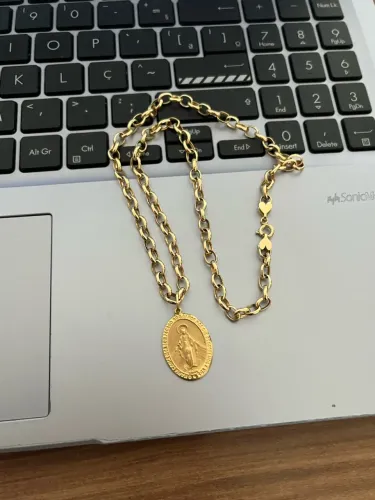 Colar feminino português ouro 18k