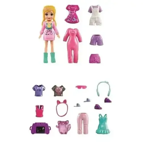 Boneca Polly Pocket Conjunto De Looks 18 Pçs NOVO