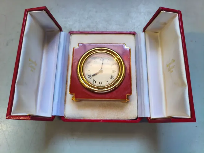 Relógio Cartier Paris Swiss Made Década de 1970 Pedras de Safiras - Completo
