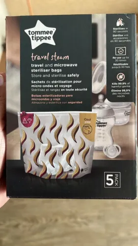 Esterelizador portátil de microondas para mamadeira, chupeta, copo