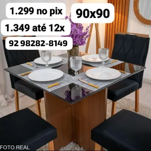 MESA DE 4 LUGARES COM ENTREGA GRATUITA PRA HOJE MESMO