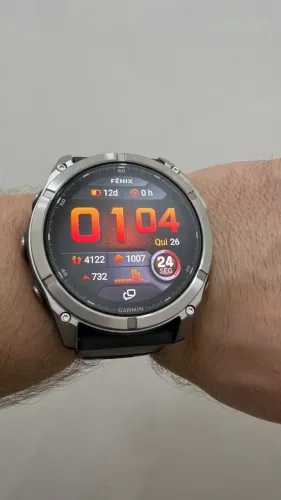 Garmin Fenix 8X Pro Amoled 51mm | Prata / Cinza | IMPECÁVEL