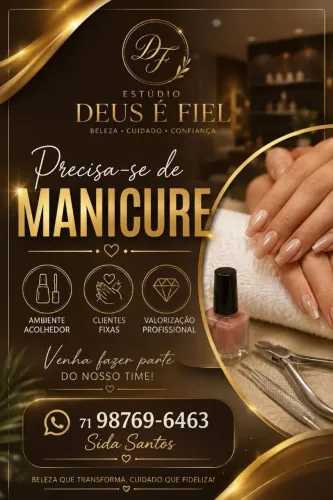 Precisa-se de manicure *Pessoa jurídica*