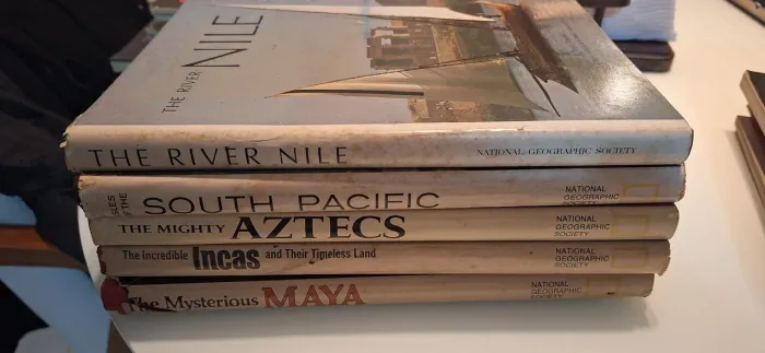 Lote 5 Livros Vintage National Geographic - Civilizações e Lugares (Capa Dura